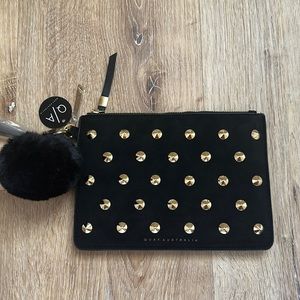 NWT QUAY Australia Studded Wristlet Clutch